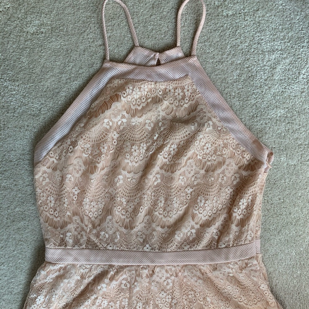Lace halter tank top